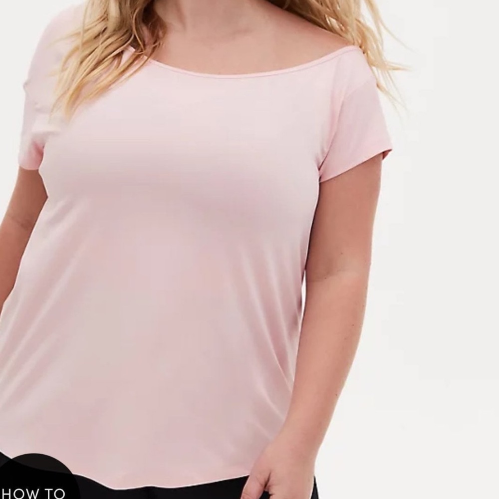 Torrid Pink Off Shoulder Active Tee